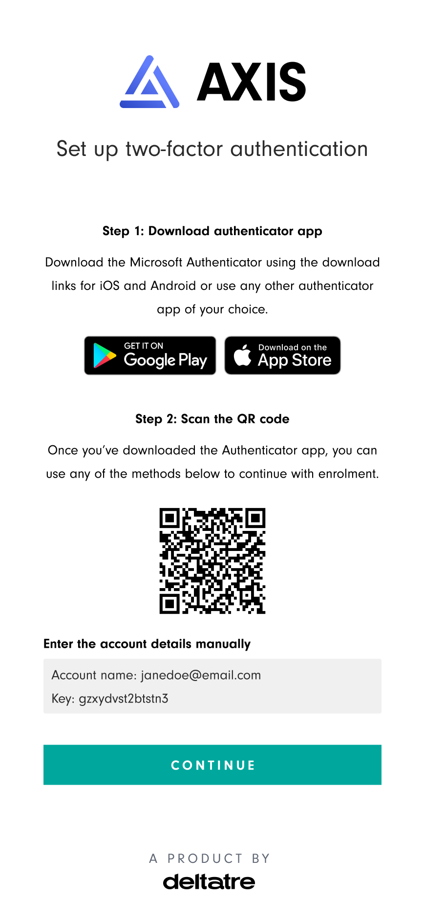 Signing in and managing your password AXIS Documentation